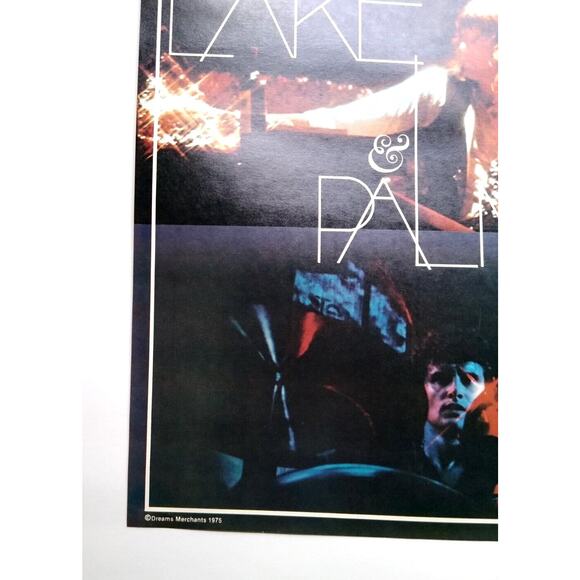 Emerson Lake & Palmer Band Poster Original 1975 Prog Art Rock Music NOS 22" ELP - Picture 6 of 7